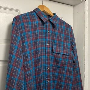 Vintage Plaid Button-Up Men's Shirt